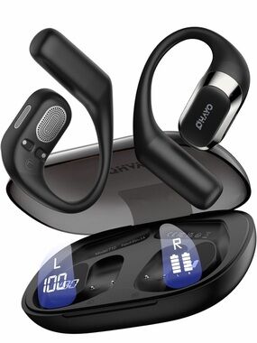 OVO Black Over-Ear Wireless Sport Headset with Charging Case NIB